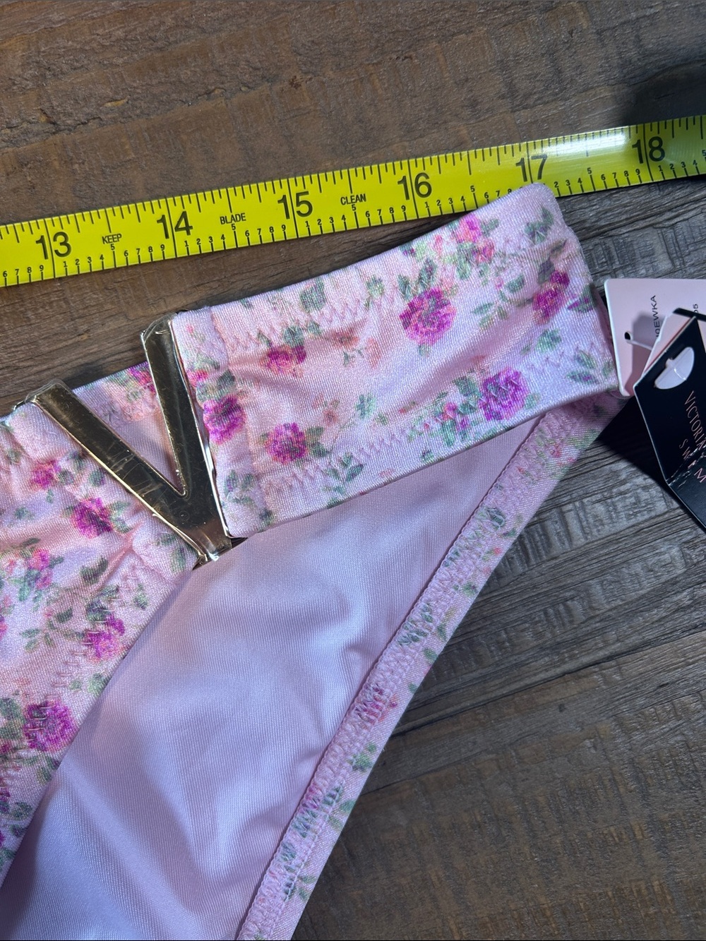 NWT Victoria’s Secret Venus Bloom Pink Ditsy Floral V Hardware‎ Bikini Set | XL - Picture 11 of 12